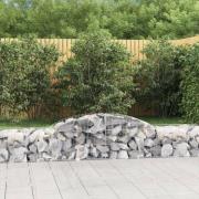 vidaXL Gabion bågformad 11 st 300x50x40/60 cm galvaniserat järn