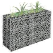 vidaXL Planteringsgabion upphöjd galvaniserat stål 90x30x60 cm