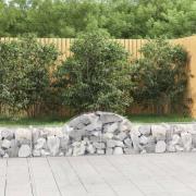 vidaXL Gabion bågformad 40 st 200x30x40/60 cm galvaniserat järn