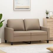 vidaXL 2-sitssoffa cappuccino 120 cm konstläder