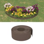 vidaXL Rabattkant brun 5 st 10 m 20 cm polyeten