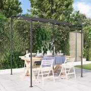 vidaXL Paviljong antracit 2x2,3 m 180 g/m² tyg och stål