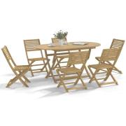 vidaXL Hopfällbara trädgårdsstolar 6 st 48,5x61,5x87 cm massiv akacia