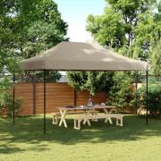 vidaXL Pop-Up hopfällbart partytält 440x292x315 cm taupe