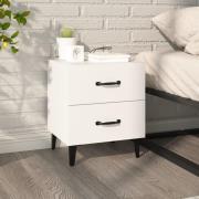 vidaXL Sängbord vit 40x35x47,5 cm