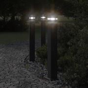 vidaXL Utomhusgolvlampa svart 80 cm aluminium