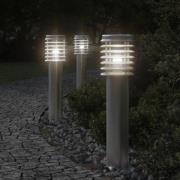 vidaXL Utomhusgolvlampa silver 60 cm rostfritt stål