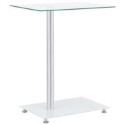 vidaXL U-format sidobord genomskinligt 45x30x58 cm härdat glas