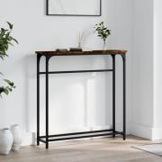 vidaXL Avlastningsbord rökfärgad ek 75x19,5x75 cm konstruerat trä