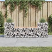 vidaXL Trädgårdsbänk gabiondesign 183x41x60,5 cm massivt douglasträ