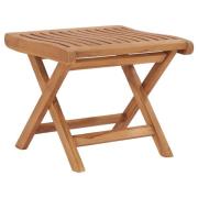 vidaXL Hopfällbar fotpall 46,5x49x41,5 cm massiv teak