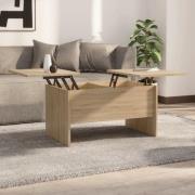 vidaXL Soffbord sonoma-ek 80x50x42,5 cm konstruerat trä