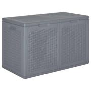 vidaXL Dynbox grå PP rotting 180 l