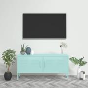 vidaXL Tv-bänk mintgrön 105x35x50 cm stål