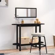 vidaXL Konsolbord svart 110x40x80 cm massiv furu
