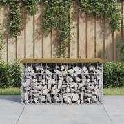 vidaXL Trädgårdsbänk gabion-design 83x44x42 cm tryckimpregnerad furu
