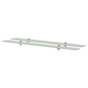 vidaXL Svävande hyllor 2 st glas 100x20 cm 8 mm