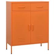 vidaXL Förvaringsskåp orange 80x35x101,5 cm stål