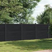 vidaXL Staketpanel grå 526x186 cm WPC