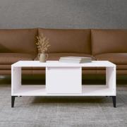 vidaXL Soffbord vit 90x50x36,5 cm konstruerat trä