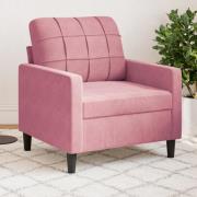 vidaXL Fåtölj Rosa 60 cm sammet