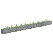 vidaXL Planteringsgabion upphöjd galvaniserat stål 450x30x30 cm