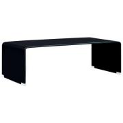 vidaXL Soffbord svart 98x45x31 cm härdat glas