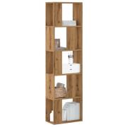 vidaXL Bokhylla 5 hyllplan ek 45x23,5x162,5 cm konstruerat trä