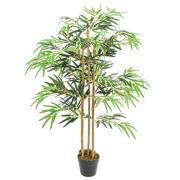 vidaXL Konstväxt bambu 730 blad 120 cm grön