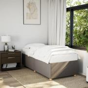vidaXL Sängram utan madrass Taupe 90x190 cm tyg