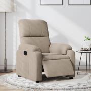 vidaXL Elektrisk reclinerfåtölj taupe mikrofibertyg