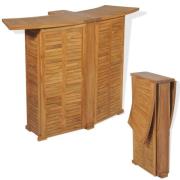 vidaXL Hopfällbart barbord 155x53x105 cm massivt teakträ