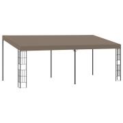 vidaXL Väggmonterad paviljong 6x3 m taupe tyg