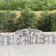 vidaXL Gabion bågformad 300x30x60/80 cm galvaniserat järn