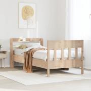 vidaXL Sängram utan madrass 75x190 cm massiv furu