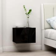 vidaXL Sängbord 2 st svart 40x30x30 cm konstruerat trä