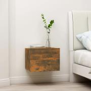 vidaXL Sängbord 2 st rökfärgad ek 40x30x30 cm konstruerat trä