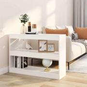 vidaXL Bokhylla/Rumsavdelare vit 100x30x72 cm