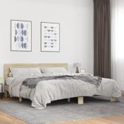 vidaXL Sängram sonoma-ek 200x200 cm konstruerat trä och metall
