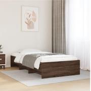 vidaXL Sängram utan madrass brun ek 75x190 cm konstruerad trä