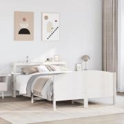 vidaXL Sängram utan madrass vit 120x200 cm massiv furu