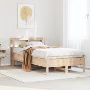 vidaXL Sängram utan madrass 75x190 cm massiv furu