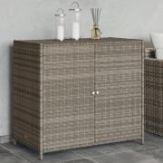 vidaXL Trädgårdsskåp grå 83x45x76 cm konstrotting
