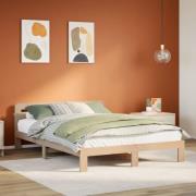 vidaXL Sängram utan madrass 140x200 cm massiv furu