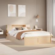 vidaXL Sängram utan madrass 150x200 cm massiv furu