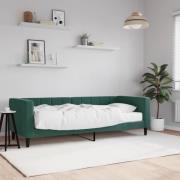 vidaXL Dagbädd med madrass mörkgrön 80x200 cm sammet