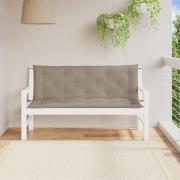 vidaXL Bänkdynor för trädgården 2st Taupe 150x50x7cm oxfordtyg