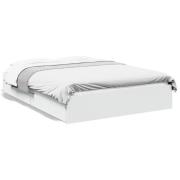 vidaXL Sängram med lådor vit 120x200 cm konstruerat trä