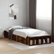 vidaXL Sängram rökfärgad ek 100x200 cm konstruerad trä