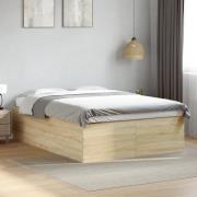 vidaXL Sängram sonoma-ek 140x200 cm konstruerad trä